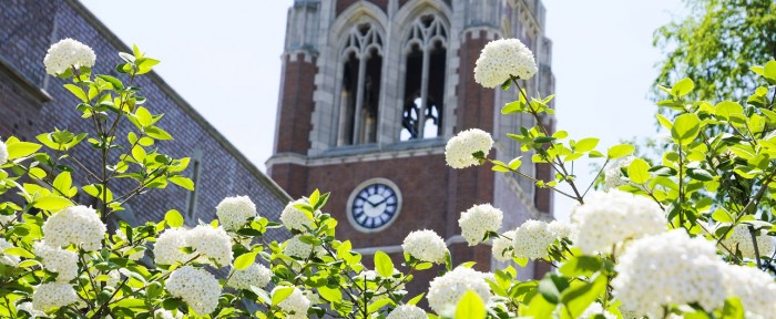 tower with flowers