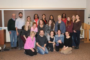 JCU counseling students with Patrick Moy (first row, second in from the left) from the Actors from the London Stage.