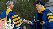 Joseph Cunningham was awarded the Charles Force Hutchison and Marjorie Smith Hutchison Medal during the 2015 commencement ceremony at the University of Rochester.