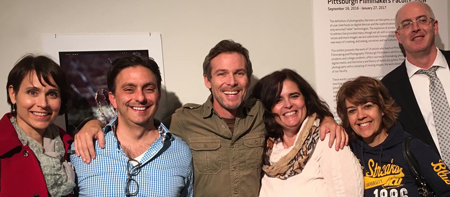 Donovan (center) and Wenzler (second from right) at the screening of "Kelly's Hollywood" in Pittsburgh