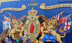 A pro-England mural