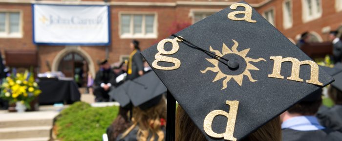 Graduation cap with a sun on it