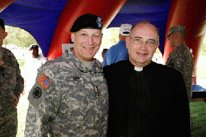 With Gen. Carter Ham ’76 at the ROTC reception on Homecoming weekend, September 2008.